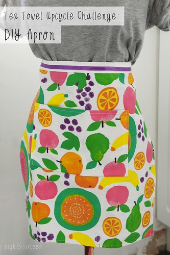 diy upcycled apron from tea towel eightandsixteen