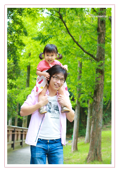 ロケーション撮影　モリコロパーク　愛知県長久手市　屋外　公園　家族写真　子供写真