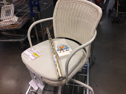 white rattan chair in Ikea