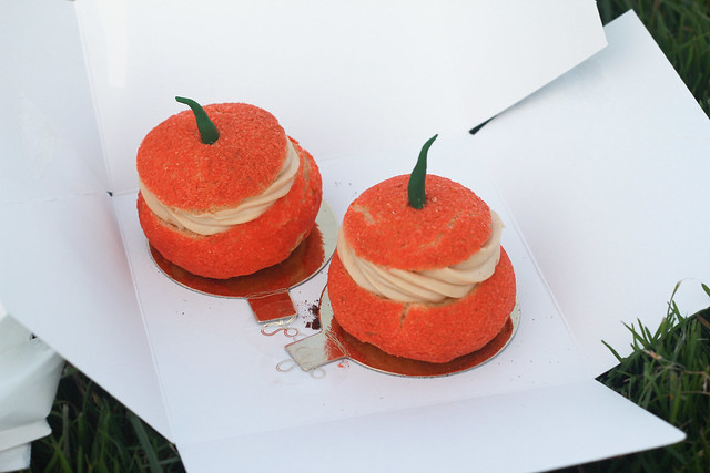 Halloween Pumpkin cream puffs, Gâteaux Thoumieux