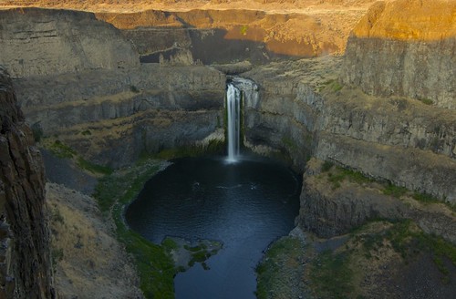 sunset canon waterfall desert canyon pacificnorthwest washingtonstate t3i palouse palousefalls palousefallsstatepark
