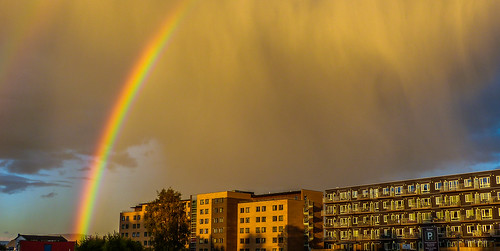 rain norway clouds lumix rainbow panasonic akershus lillestrøm fz150 åråssvingen