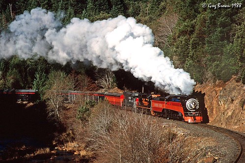 southernpacific sp spsiskiyouline cowcreekcanyon douglascounty sp4449 484 4449 passengertrain excursiontrain emd railroads trains