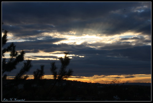 sunset sky oslo clouds evening hellerud