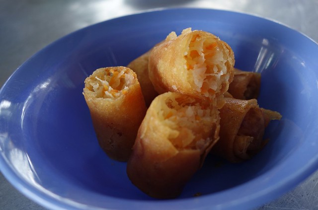 Golden Fried Spring Rolls to accompany our Penang Laksa at Jelutong