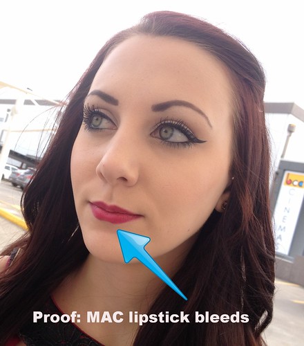PROOF: MAC lipstick bleeds so expensive isn't always better