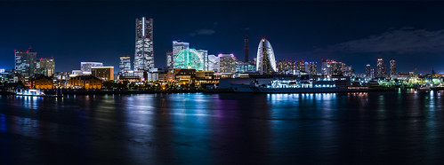 yokohama minatomirai japan panorama nightview nightshot nightscape 横浜 みなとみらい 夜景 パノラマ