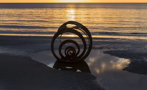marysshell cleveleys lancashire coast art beachart fylde fyldecaost sunset twilight dusk tide silhouette