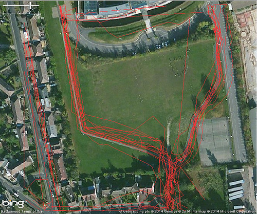 Jubilee Campus, Nottingham : OSM GPS traces