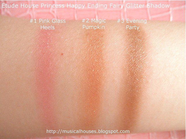 Etude House Disney Princesses Cinderella Fairy Glitter Shadow Swatches