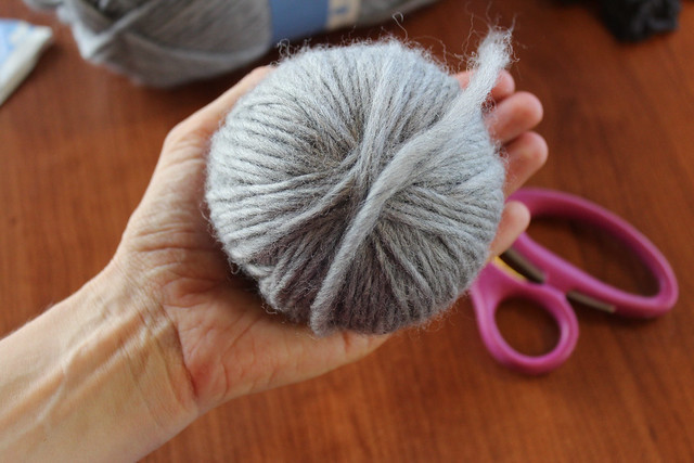 Continue rolling the yarn until you have finished the entire skein.