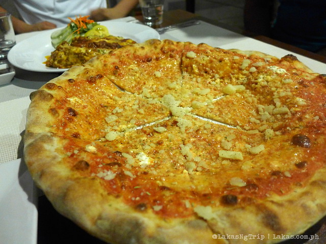 Four Cheese Pizza at Mezzanine Restobar in El Nido, Palawan, Philippines
