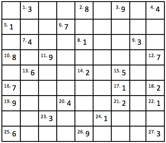 Vol. 42, Issue 2: Trivia Sudoku Solutions: Sudoku Puzzle