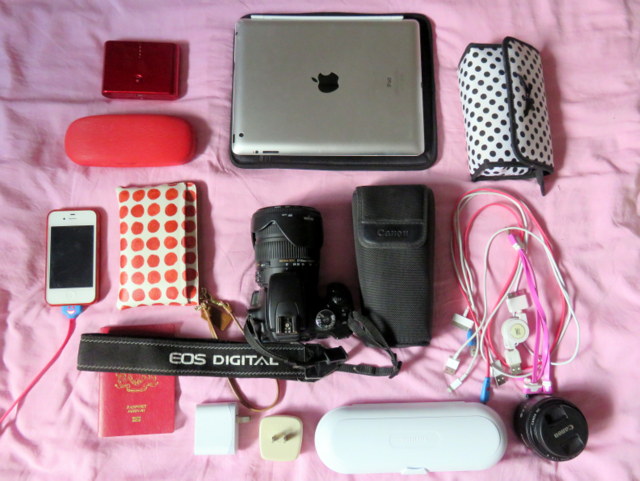 What I packed in the Aide de Camp bag