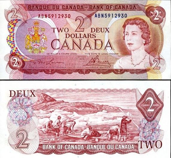 2 Doláre Kanada 1974, Pick 86a