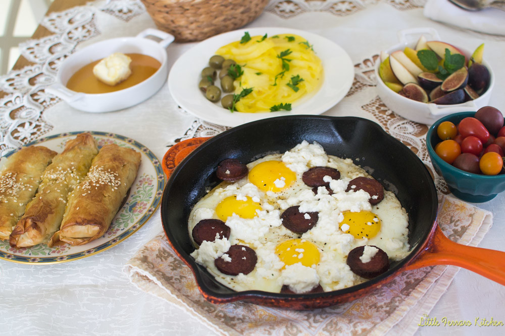 Turkish Breakfast with Eggplant Borek via LittleFerraroKitchen.com