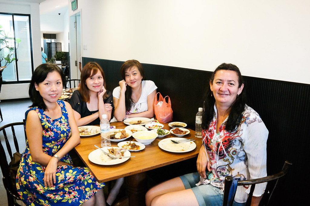 Maureen and friends at Hajah Maimunah Restaurant