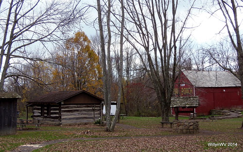 mailpouch advertising barkcampstatepark barn belmontcounty cabins ohio ohiovalley pioneervilliage autumnleaves