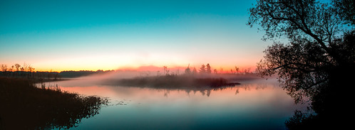 mist lake fog sunrise dawn foggy calm