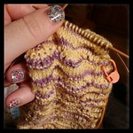 On the needles #handdyedyarn #knitting #socks #DiaDeLosMuertosJN