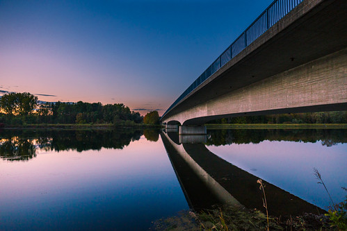 bridge sunset water river germany cycling europe dusk eu deu donau ingolstadt canoneos6d ef2470mmf28usmii
