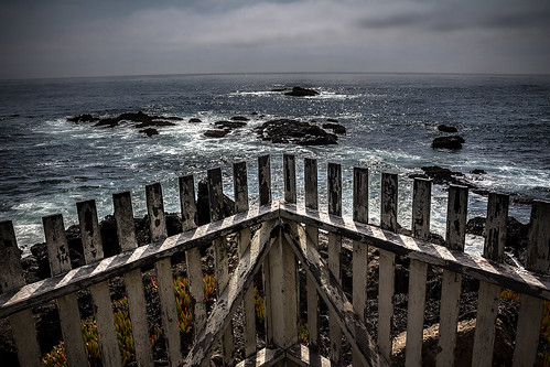 fence water ocean coast pigeonpoint california usa northerncalifornia outdoor