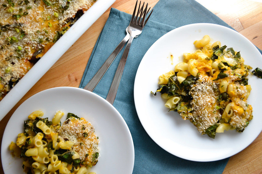 sweet potato, greens, and pasta casserole | things i made today