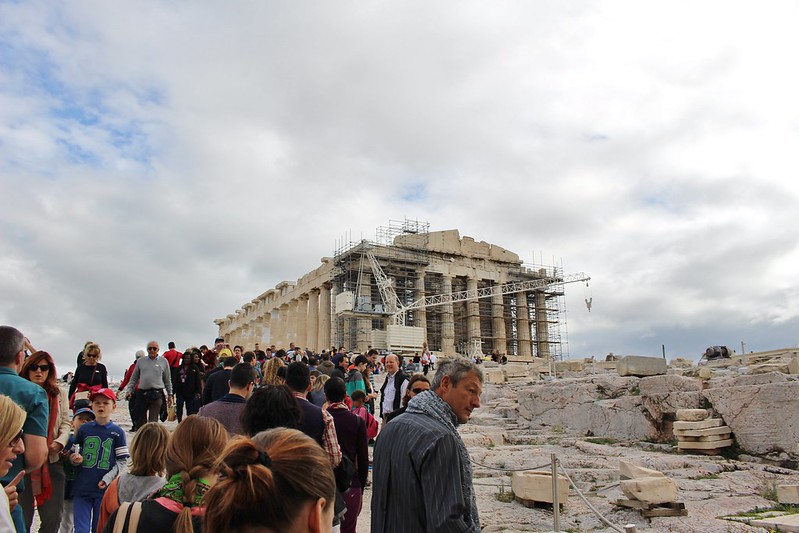 Tourists at Parthenon