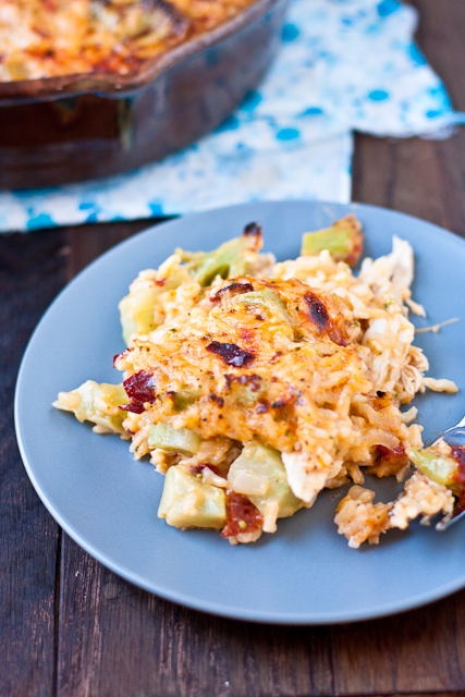 Cheesy Chipotle Chicken and Rice Casserole